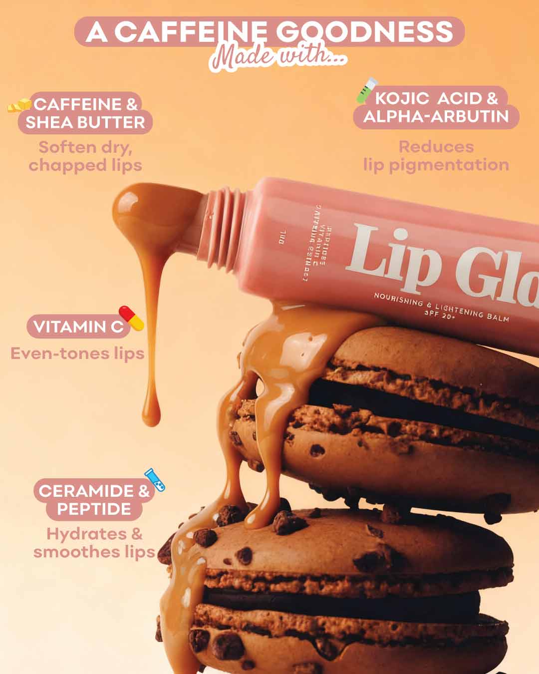 Lip Glaze (Caramel Biscoff)